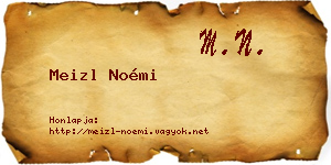 Meizl Noémi névjegykártya